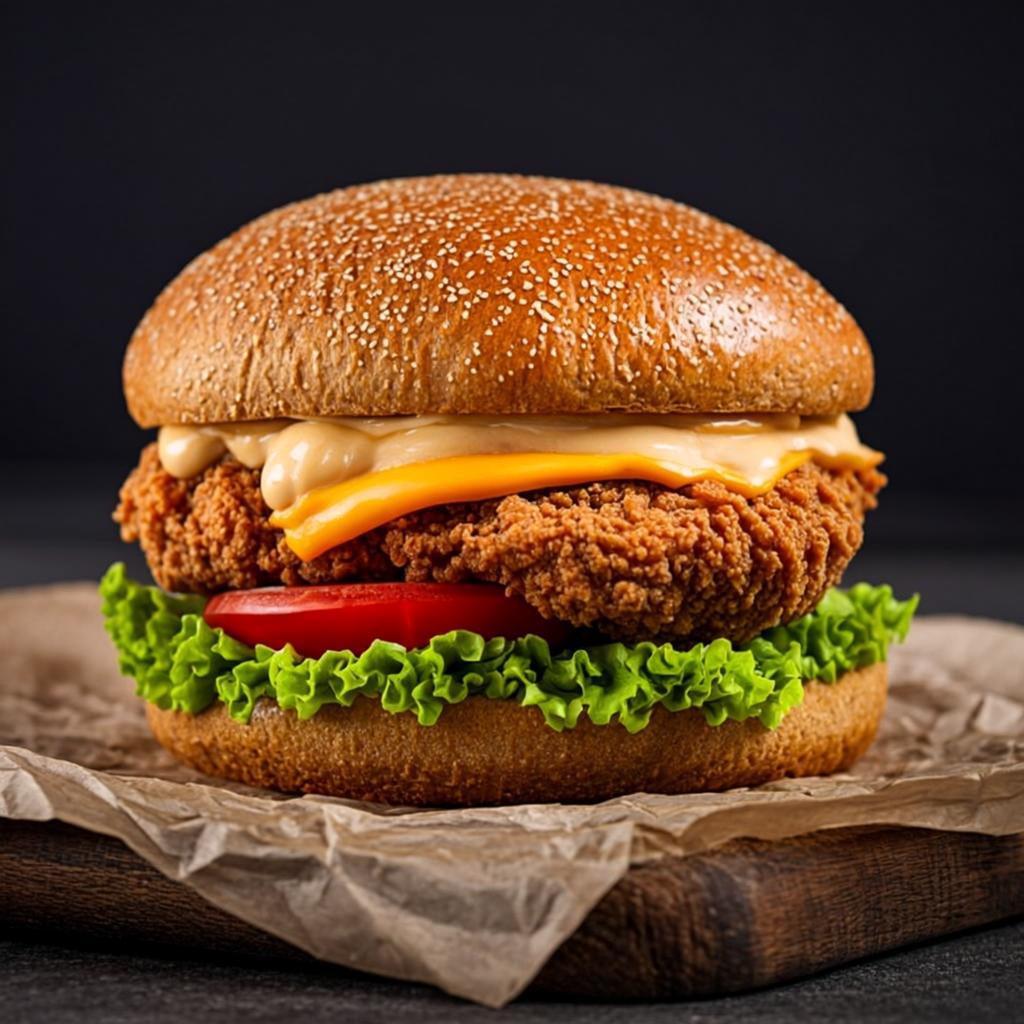 Sandwich poulet pané